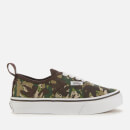 Vans Kid's Animal Camo Authentic Elastic Lace Trainers - Brown/True White