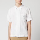 Universal Works Men's Rancho Stripe Road Shirt - White/Raisin