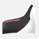 Calvin Klein Women's One Shoulder Bandeau Bikini Top - Black