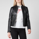 HUGO Women's Lonia Leather Jacket - Black