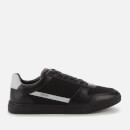 BOSS Hugo Boss Men's Cosmopool Tenn Leather/Knit Trainers - Black