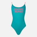 Tommy Hilfiger Women's One Piece High Leg Swimsuit - Calypso Green