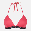 Tommy Hilfiger Women's Triangle Fixed Bra Bikini Top - Laser Pink
