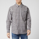 Edwin Men's Wilson Zip Through Shirt - Silver Cloud/Cantaloupe