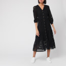 Whistles Women's Sara Broderie Midi Dress - Black