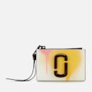 Marc Jacobs Women's The Snapshot Spray Paint Top Zip Multi Wallet - White Multi