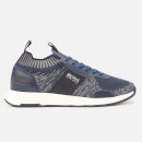 BOSS Hugo Boss Men's Titanium Runn Knitted Running Style Trainers - Navy