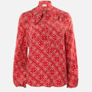 RIXO Women's Moss Blouse - Scarf Floral Red