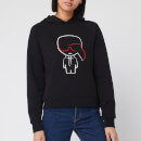 Karl Lagerfeld Women's Ikonik Karl Outline Hoodie - Black