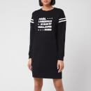 Karl Lagerfeld Women's Stacked Logo Address Sweatdress - Black