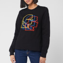 Karl Lagerfeld Women's Multicolour 3D Profile Sweatshirt - Black