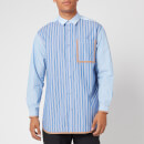 White Mountaineering Men's Striped Big Shirt - Blue