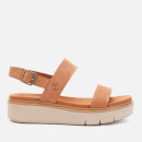 Timberland Women's Safari Dawn Leather Flatform Sandals - Rust