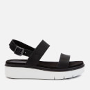 Timberland Women's Safari Dawn Leather Flatform Sandals - Black