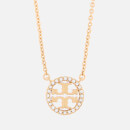 Tory Burch Women's Crystal Logo Delicate Necklace - Tory Gold
