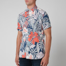 Ted Baker Men's Clapp Bold Leaf Print Shirt - Blue