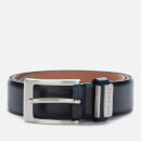 Ted Baker Men's Bilding Branded Leather Belt - Navy