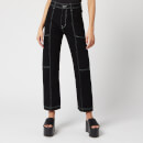 Simon Miller Women's Trouser Cargo Jeans - Night Hour/White Stitch