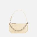 by FAR Women's Mini Rachel Croco Shoulder Bag - Cream