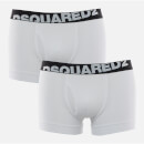Dsquared2 Men's 2 Pack Slant Logo Boxer Shorts - White