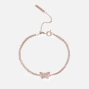 Olivia Burton Women's Bejewelled 3D Butterfly Chain Bracelet - Rose Gold & Blue Crystal