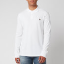 PS Paul Smith Men's Long Sleeve Zebra Polo Shirt - White