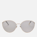 Bottega Veneta Women's Cat Eye Metal Frame Sunglasses - Silver