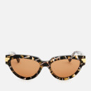 Bottega Veneta Women's Cat Eye Acetate Sunglasses - Havana/Brown