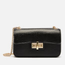 DKNY Women's Jojo Small Flap Cross Body Bag - Black/Gold