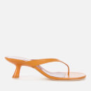 Simon Miller Women's Beep Leather Toe Post Kitten Heels - Camel