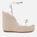 Sophia Webster Women's Dina Gem Espadrille Heeled Sandals - Silver/Crystal