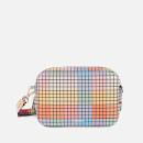 Ganni Women's Check Print Leather Cross Body Bag - Multicolour