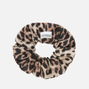 Ganni Women's Crispy Leopard Jacquard Scrunchie - Phantom