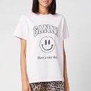 Ganni Women's Basic Cotton Logo T-Shirt - Cherry Blossom