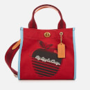 Coach 1941 Women's Retro Big Apple Camp Canvas Tote Bag 22 - Red Apple