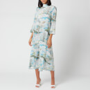 Stine Goya Women's Dean Long Sleeve Mid Dress - Dreamscape Aqua