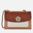 Coach Women's Signature Border Rivets Parker Shoulder Bag - Chalk Rust Multi