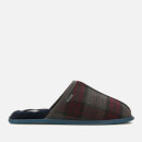 Ted Baker Men's Ayntint Checked Wool Slippers - Dark Red