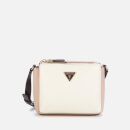 Guess Women's Becca Double Zip Cross Body Bag - White Multi
