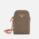 MICHAEL MICHAEL KORS Women's Jet Set Charm Small Chain Phone Cross Body Bag - Brown/Acorn