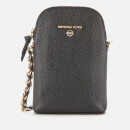 MICHAEL MICHAEL KORS Women's Jet Set Charm Small Chain Phone Cross Body Bag - Black