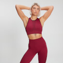 MP Women's Raw Training Ribbet sømløs sports-BH – Plommerød - XS