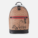 Coach Men's Barrow Backpack - Khaki/Red