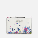 Karl Lagerfeld Women's K/Signature Special Degrade Zip Wallet - White