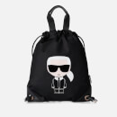 Karl Lagerfeld Women's K/Ikonik Nylon Flat Backpack - Black