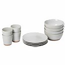 Broste Copenhagen Grod Stoneware Table Set - Sand