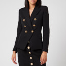 Balmain Women's 6 Button Grain De Poudre Jacket - Black