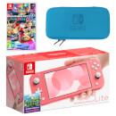 Nintendo Switch Lite (Coral) Mario Kart 8 Deluxe Pack