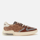Coach Men's Citysole Signature Print Court Trainers - Khaki/Saddle