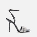 Alexander Wang Women's Julie Barely There Heeled Sandals - Black/Clear Crystal